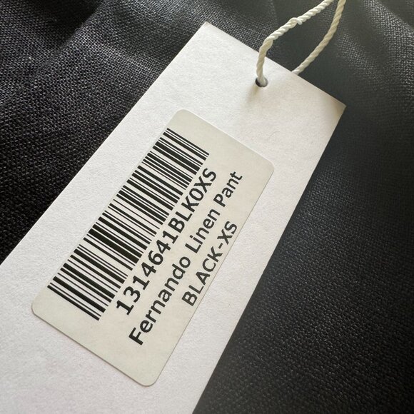 Reformation Black Fernando XS Wide-Leg Linen Pant - Picture 4 of 6